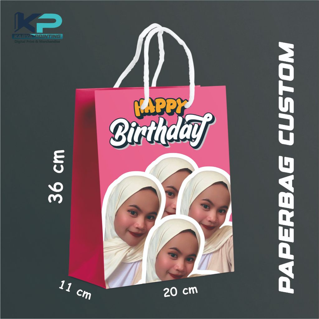 

KADO ULANG TAHUN PAPERBAG CUSTOM BEBAS REQUES TULISAN 1 HARI JADI TERMURAH