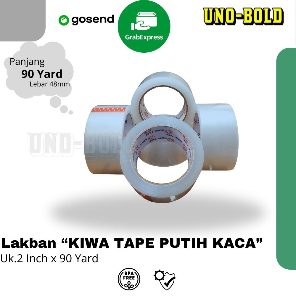 

LAKBAN KIWA TAPE PUTIH 48MMX90YARD PALING MURAH BERKUALITAS