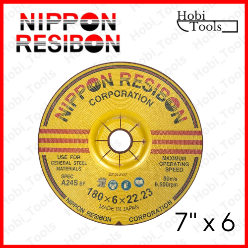 NIPPON RESIBON BATU GERINDA POLES 7" X 6 - GRINDING WHEEL 7 INCH