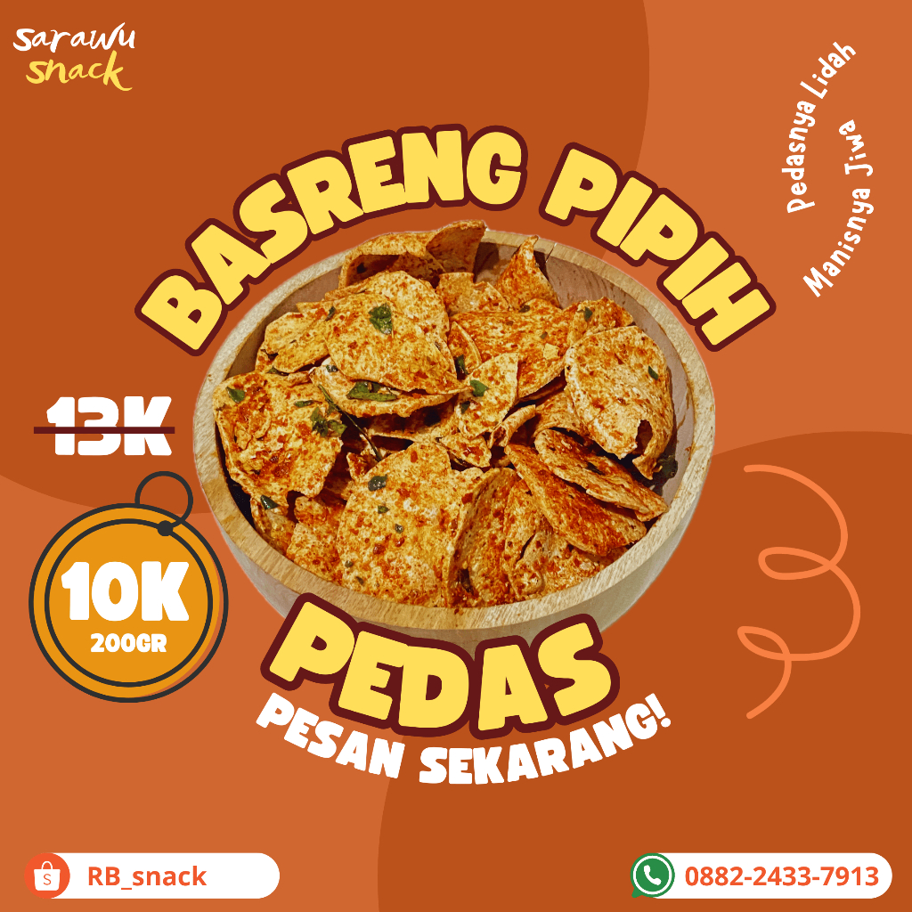 

Basreng bulat pedas gurih daun jeruk