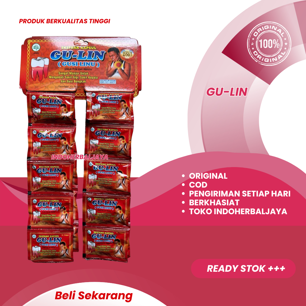 

Gulin Gusi Linu Original Kapsul Sakit Gigi 20 Sachet
