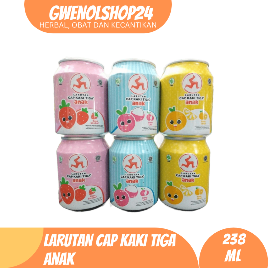 

Larutan Cap Kaki Tiga Anak Kaleng 238ml | Meredahkan Panas Dalam Tenggorokan Anak