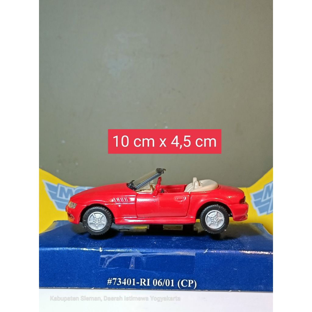 Diecast mobil motormax bmw z3 roadster merah rare