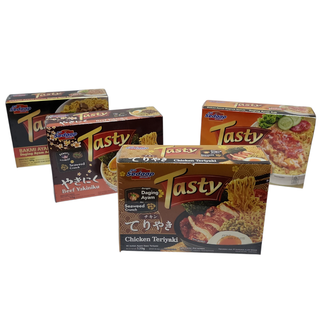 

Mie Sedaap Tasty - Bakmi Dengan Daging Ayam Asli - Netto 129 gr.