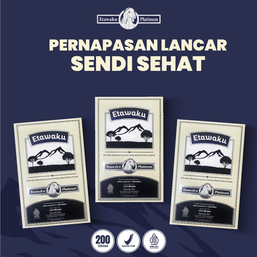 

Etawaku Platinum Susu Kambing Etawa 200gr Melancarkan Pernapasan Menyehatkan Tulang Dan Persendian