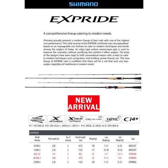 Shimano EXPRIDE – Joran Bass Rod Premium Carbon Monocoque