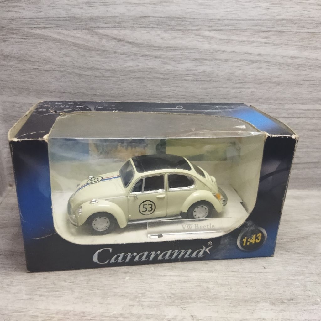 cararama skala 1/43 vw volkswagen beetle herbie 53