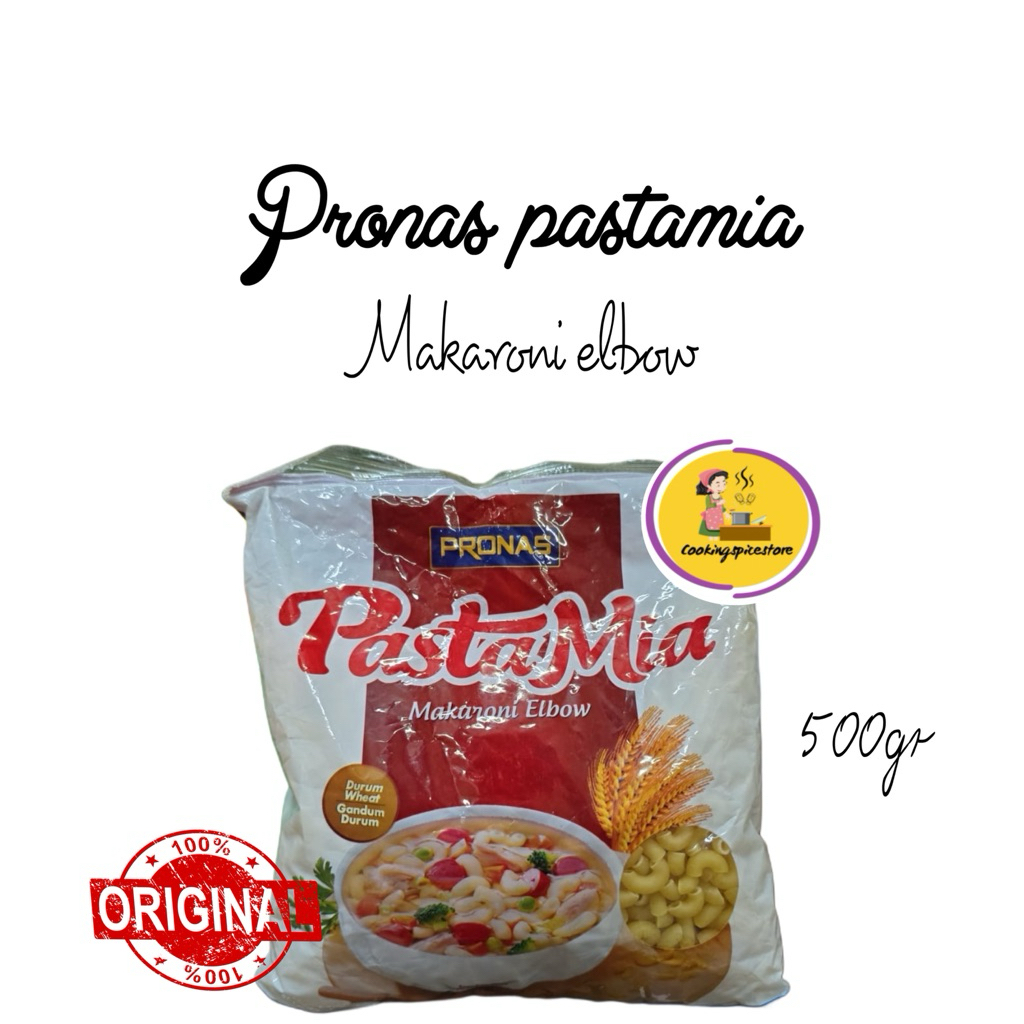 

Pronas Pastamia Makaroni Elbow 500gr – Pasta Durum Wheat Original untuk Masakan & Salad
