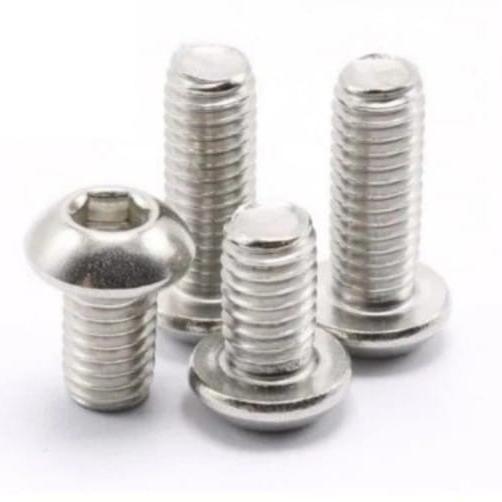 (5pcs) Baut button M6 x 18 / baut 10 / baut payung stainless steel 304 BAUT L Drat 6mm Kunci L 4 bau