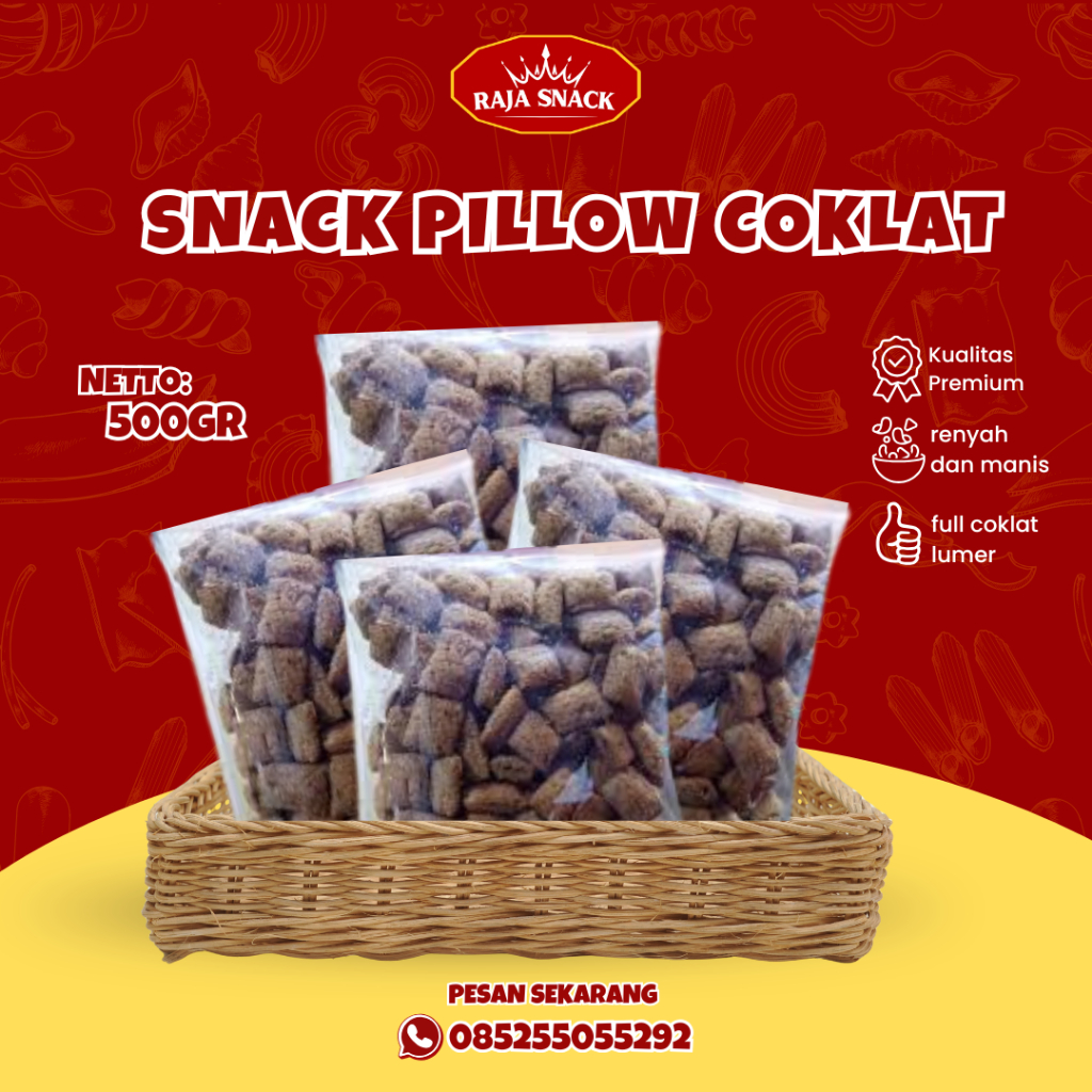 

Snack pillow full coklat kiloan 500gr dan 1kg snack murah kualitas premium