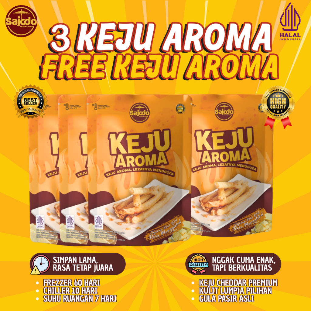 

BUY 3 GET 1 - 4 BUNGKUS KEJU AROMA FULL KEJU MANIS GURIH - Sajodo Snack & Food
