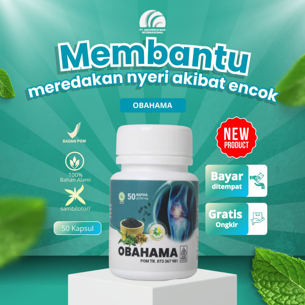 Obahama - 50 kapsul - Herbal - Sambiloto - Redakan nyeri sendi - CV Vicomas Internasional - PT Anuge