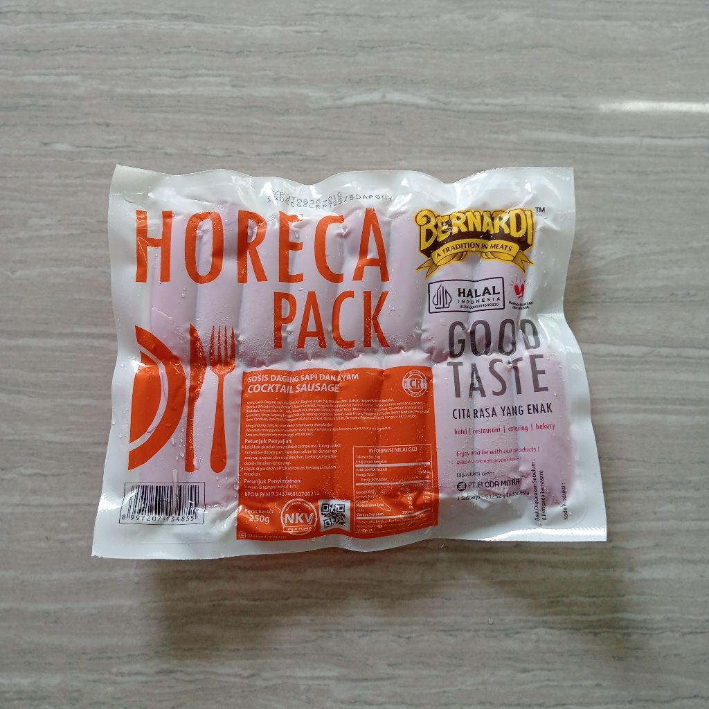 

BERNARDI Horeca Sosis Sapi dan Ayam Cocktail CR 250g