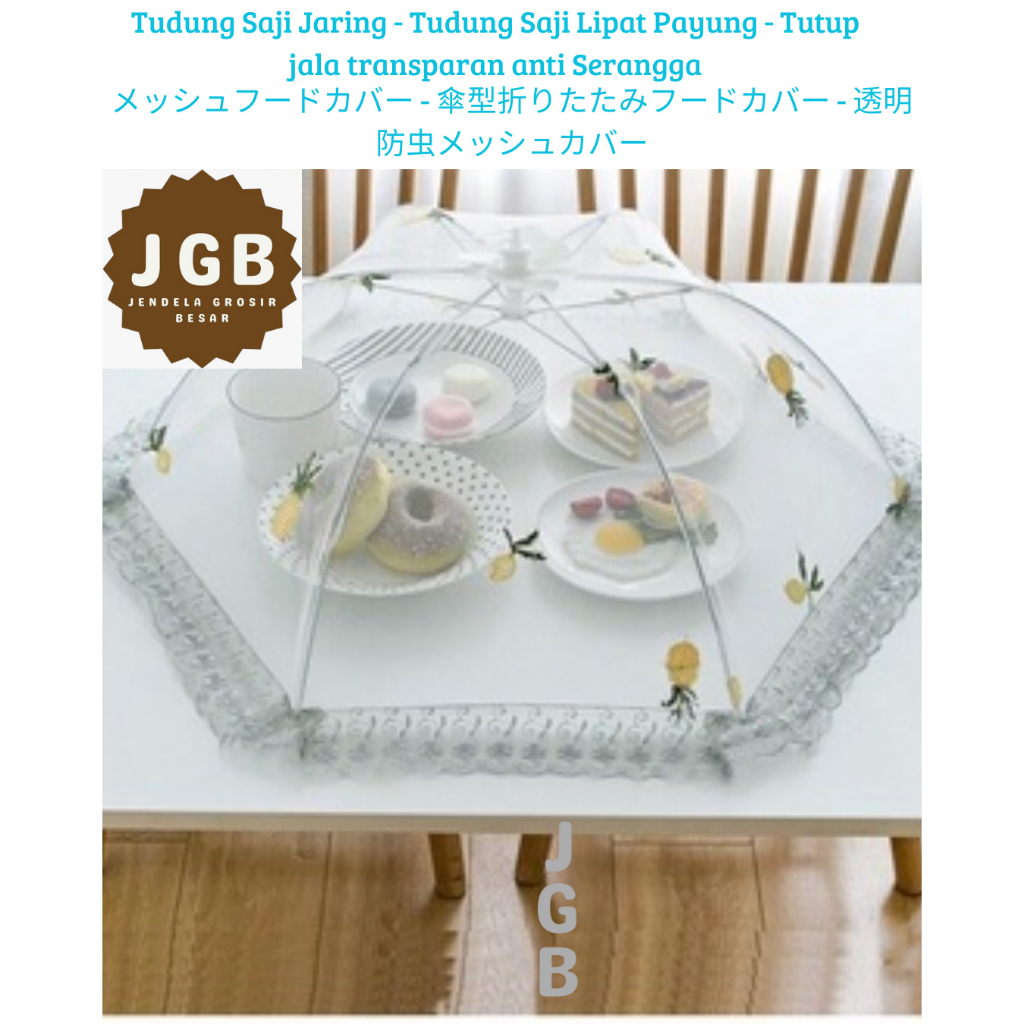 Tudung Saji Jaring - Tudung Saji Lipat Payung - Tutup jala transparan anti Serangga