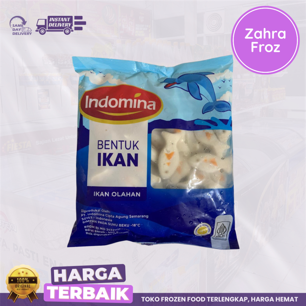 

INDOMINA IKAN OLAHAN BENTUK IKAN 500 GR