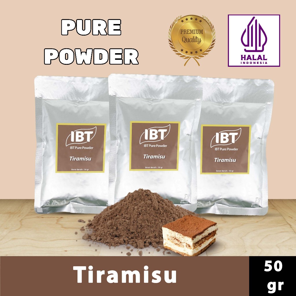 

Pure Tiramisu Powder Essence Murni Bubuk Import Makanan Kue 50 gr