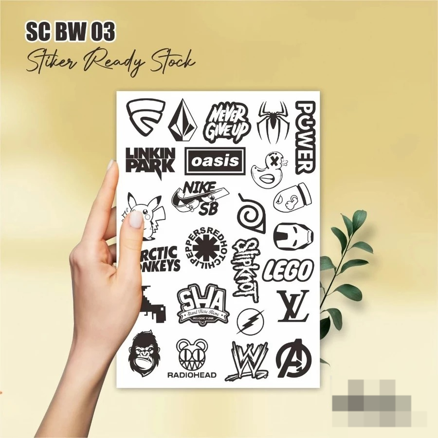

STICKER VINYL MOTIF - STIKER READY STOCK MURAH - STIKER CASE MOTIF ANTI AIR SC BW 03