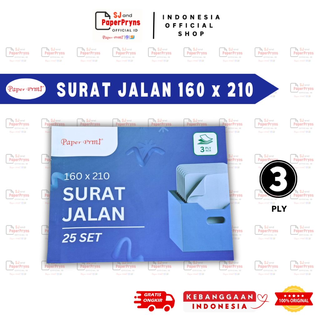 

PAPERPRYNS Surat Jalan 160 x 210mm (3 PLY) NCR Sheets