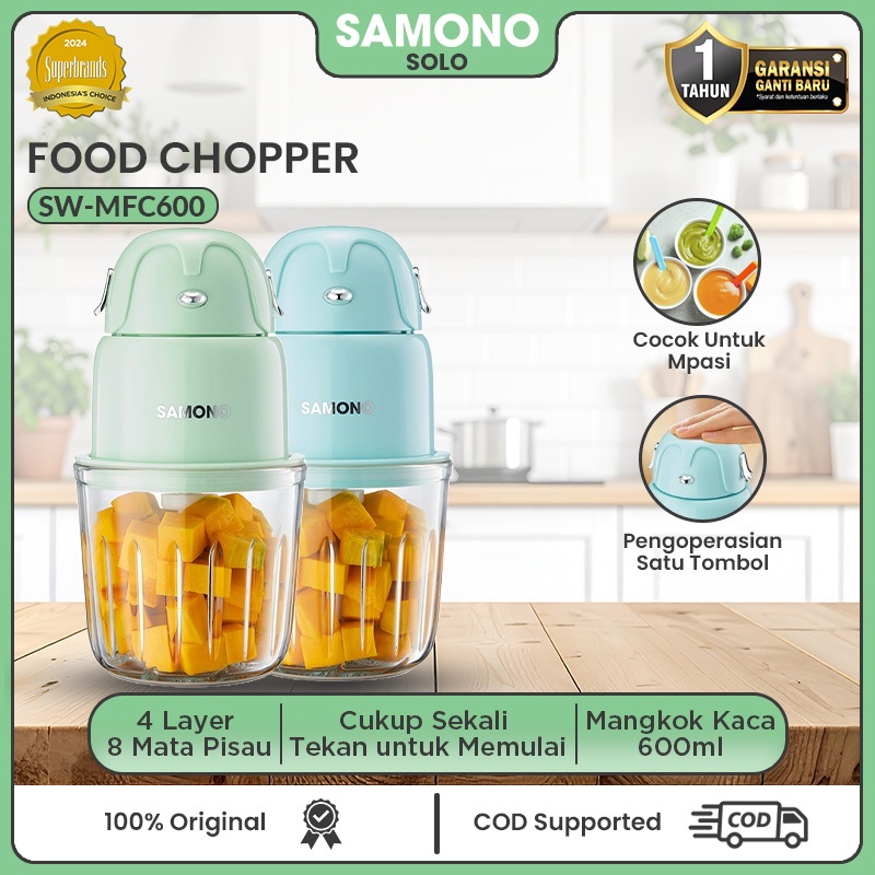 SAMONO Chopper 600ml Serbaguna coper daging dan bumbu chopper daging dan bumbu coper bumbu serbaguna