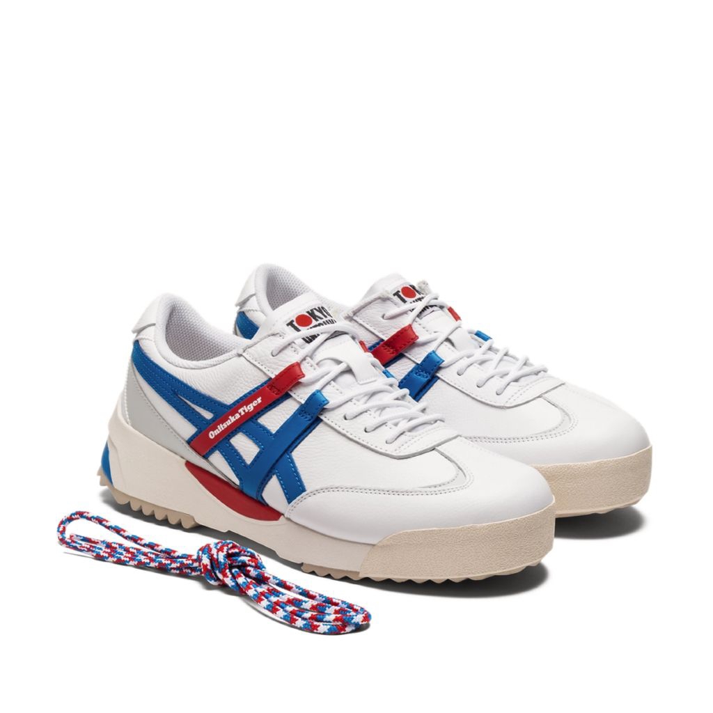 Onitsuka Tiger DELEGATION EX White Electric Blue Unisex Shoes Original