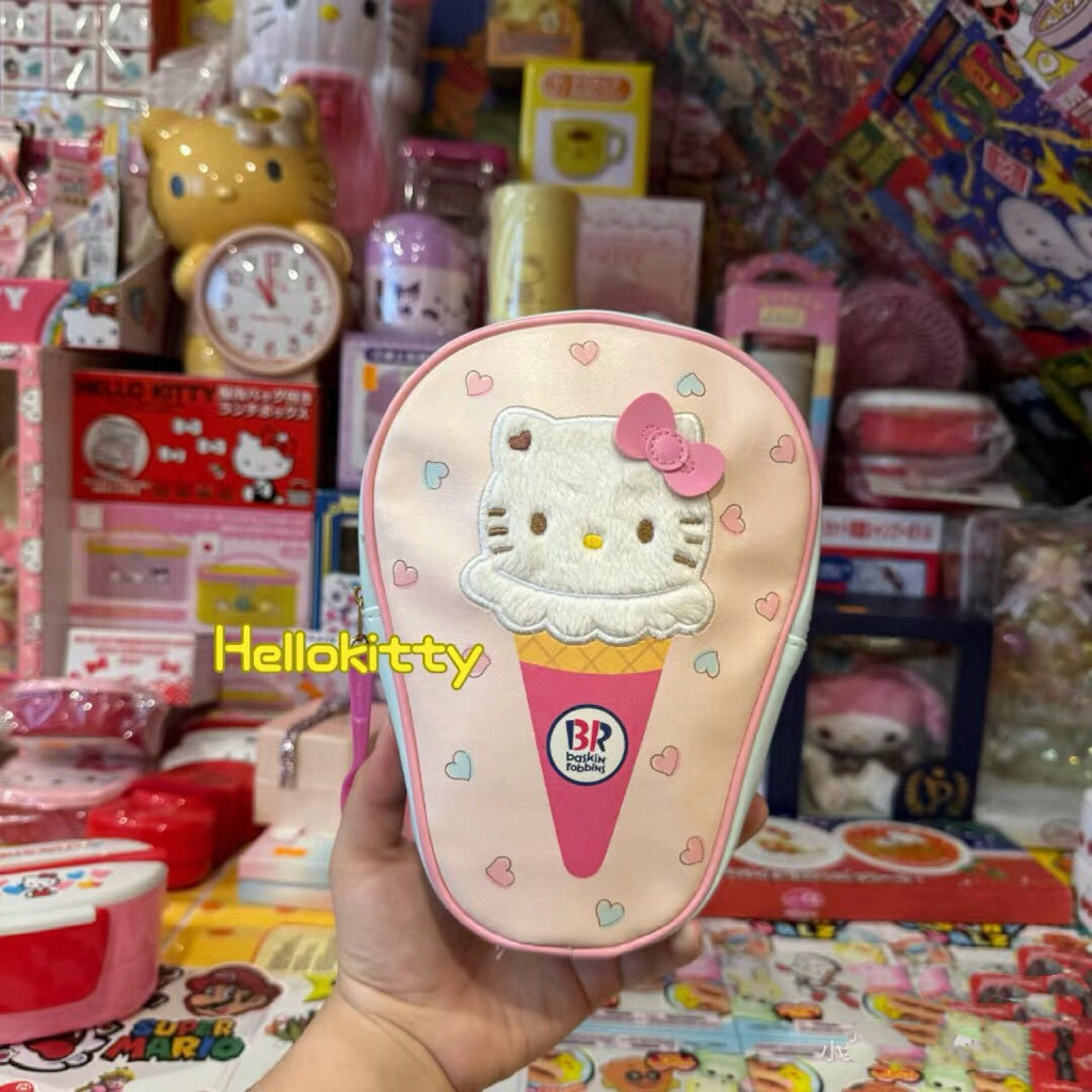 

[PREORDER] Sanrio Hello Kitty Ice Cream – Tempat Pensil / Pouch Lucu 20x15 cm