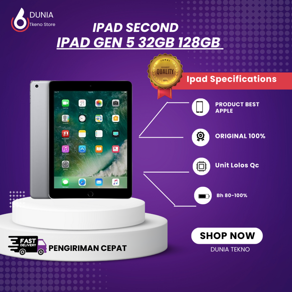 Ipad 5 32GB 128GB Gen 5 Wifi Only Second TERMURAH JAMINAN ORIGINAL APPLE