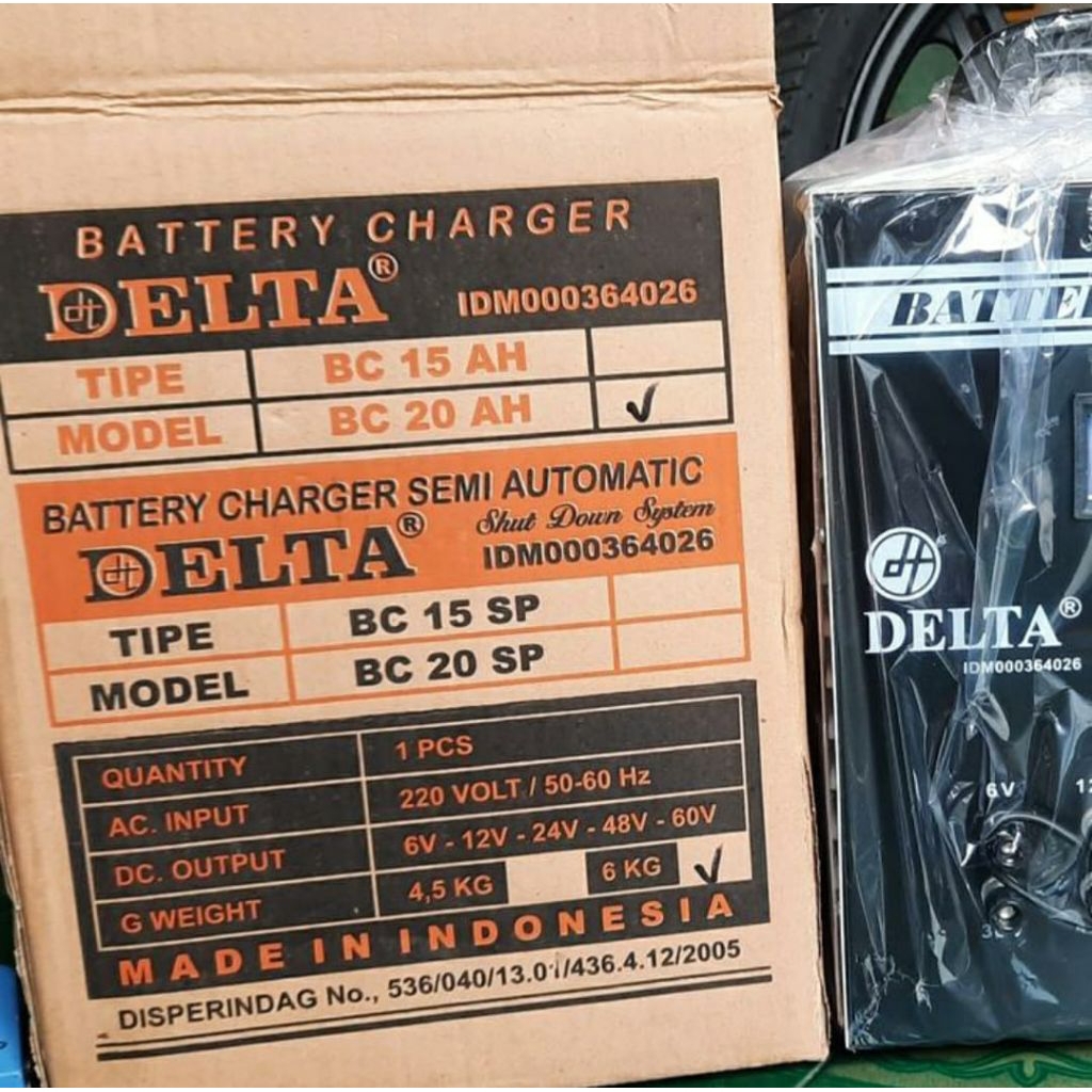 CHARGER BATTERY DELTA 20A / CES AKI DELTA 20AMP / CHARGER AKI DELTA 20