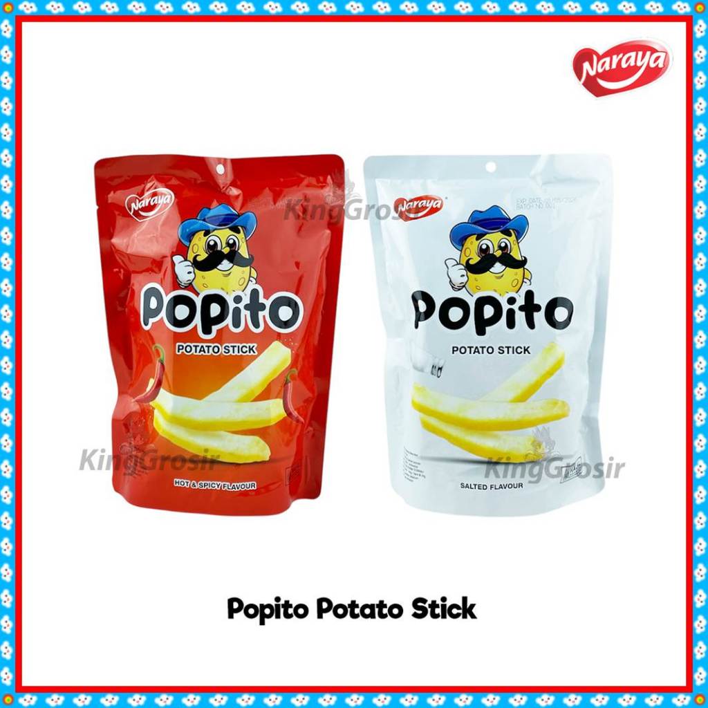 

Naraya Popito Potato Stick 100gr / Snack Kentang / Stik Kentang Gurih dan Renyah