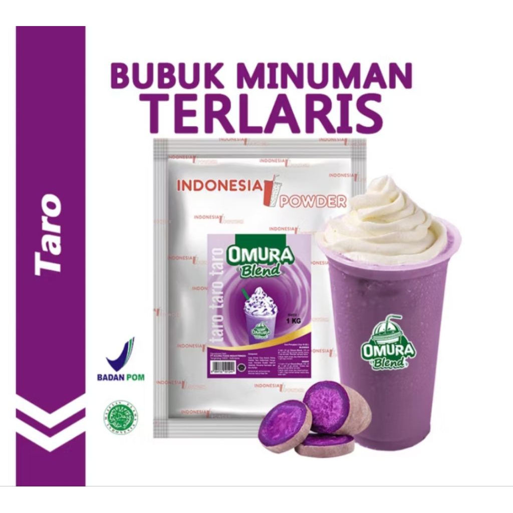 

Omura Blend Bubuk Minuman Premium Rasa Taro Powder Drink 1 Kg Omura Powder