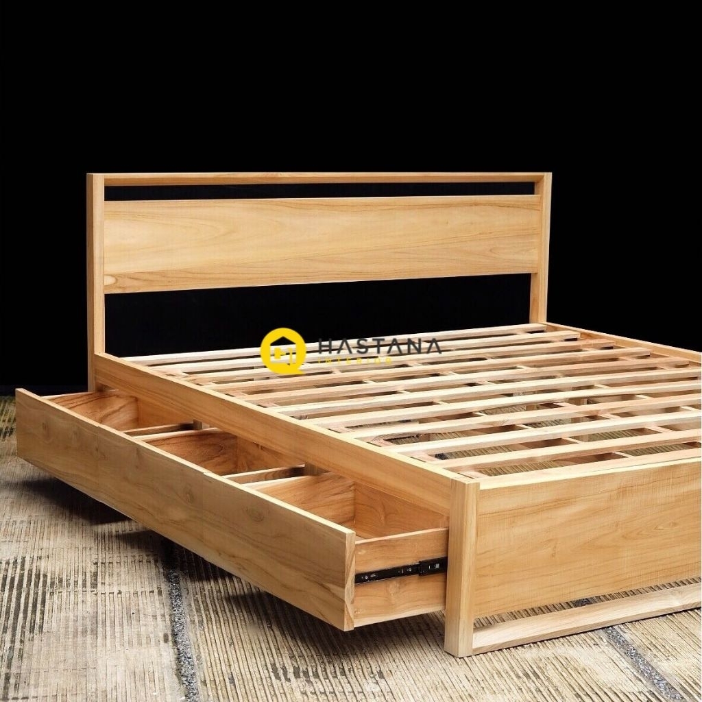 dipan minimalis kayu jati dipan laci