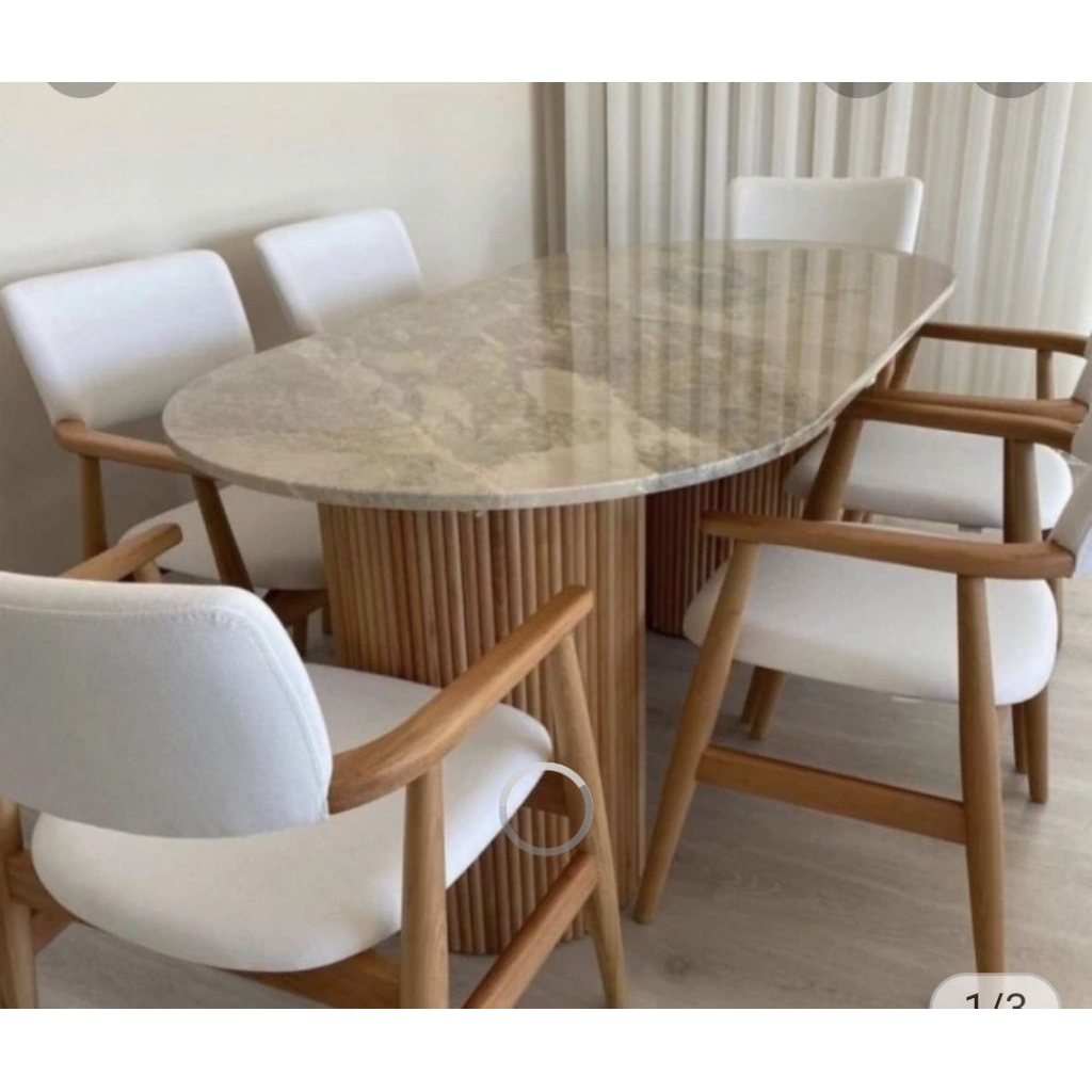 MEJA 180X80 K6 Hiroshima marmer abu abu