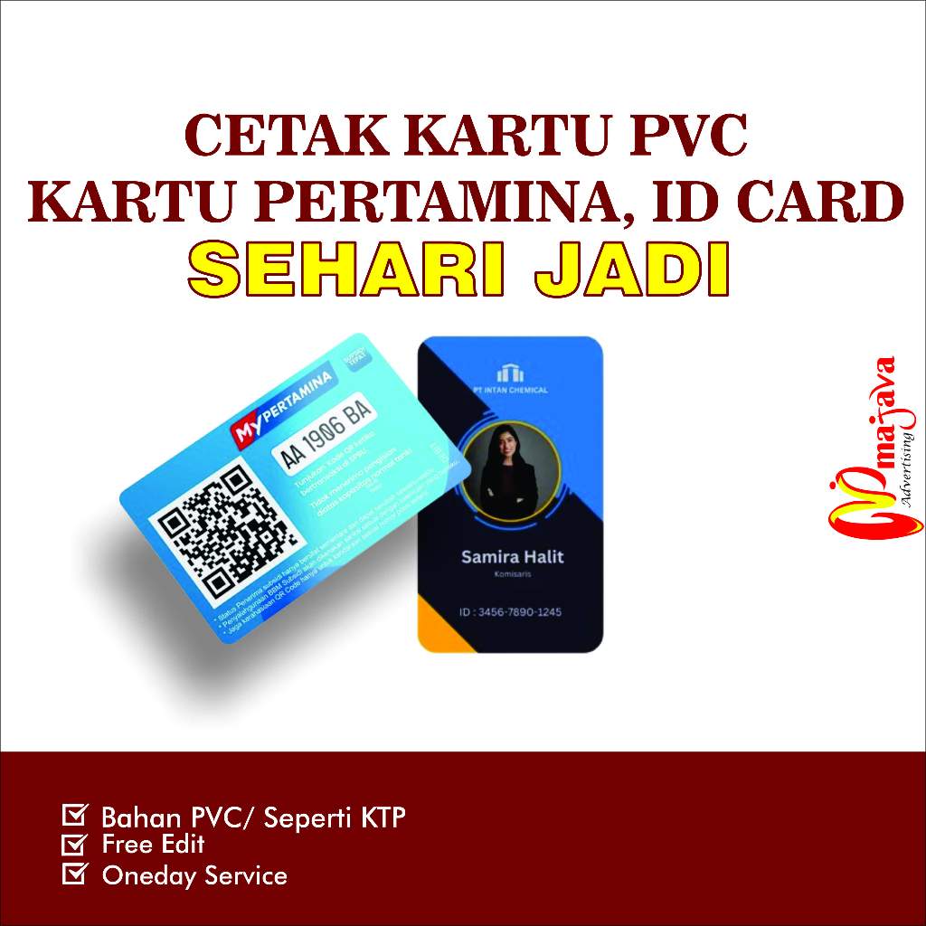 

CETAK KARTU PVC/ KARTU PERTAMINA/ KARTU BPJS SEHARI JADI MURAH