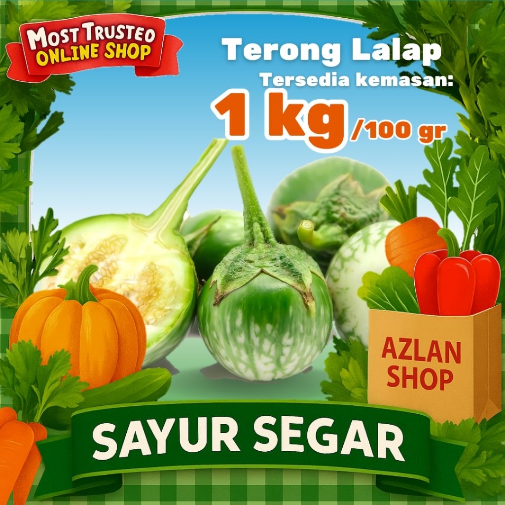 

Terong Lalap/ Terong Bulat 1kg - 100gr, Produk Sayuran Segar (Instan/ Same Day)