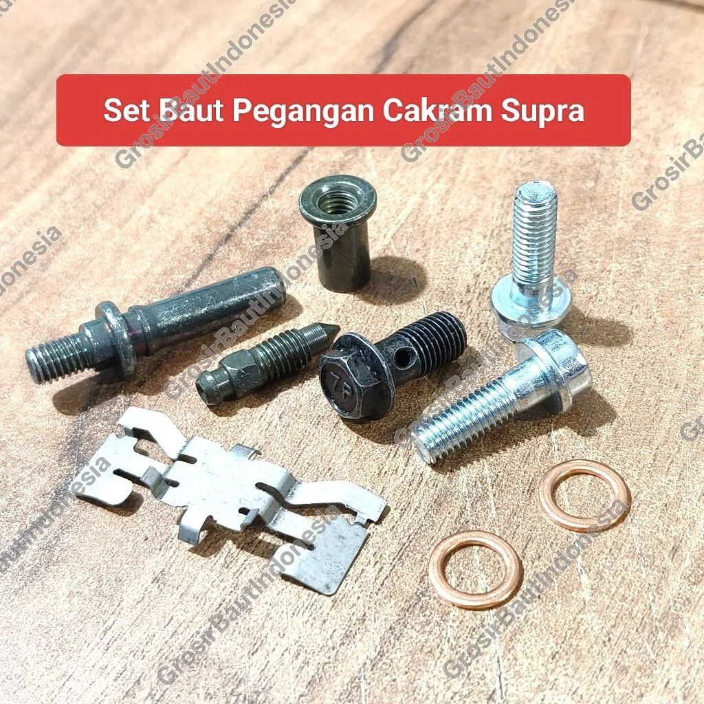 Set Baut Pegangan Cakram Honda Supra/ Set baut Pala Babi Cakram Supra