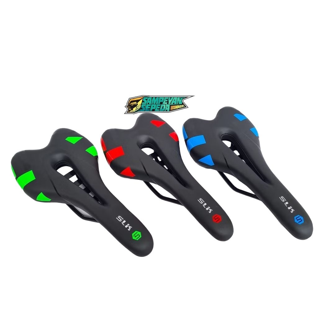 Sadel Sepeda MTB SLK Lubang Warna Saddle Jok Bagasi