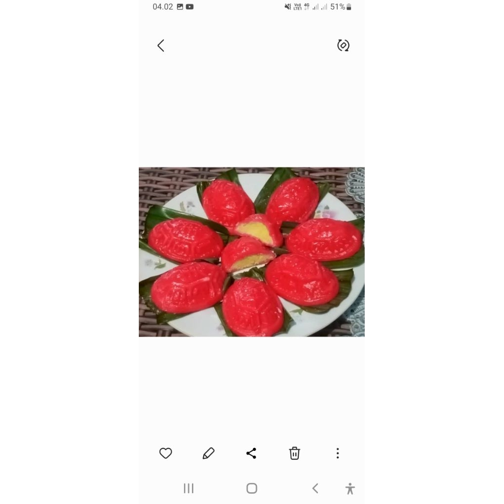 

kue ku isi kacang ijo lembut 1 pack 10 pcs