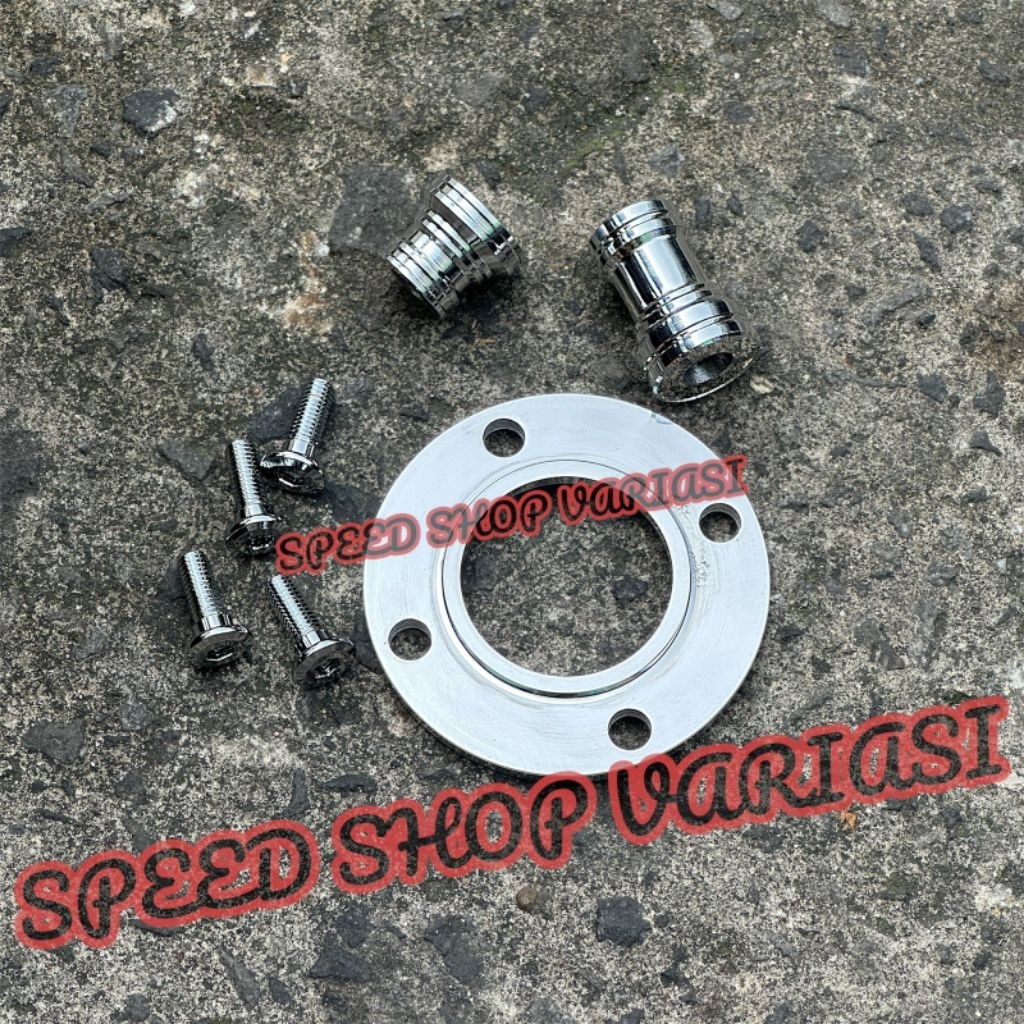 PAKET SET SPACER DAN BOSHING DEPAN SCOOPY RING 12 PNP VELG RING 14