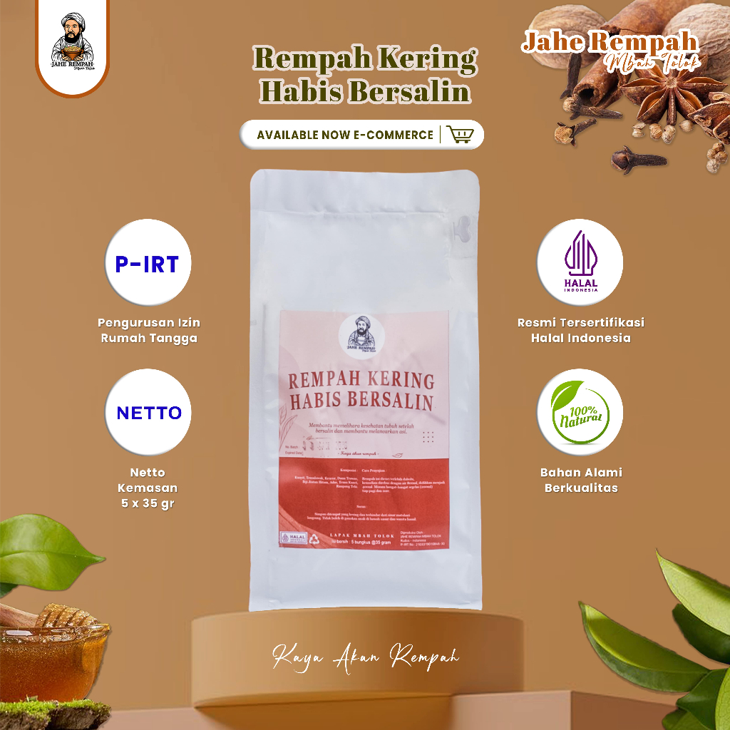 

RACIKAN REMPAH KERING UNTUK PASCA PERSALINAN MEMBANTU PEMULIHAN 100% HERBAL RESEP DARI LELUHUR JAWA