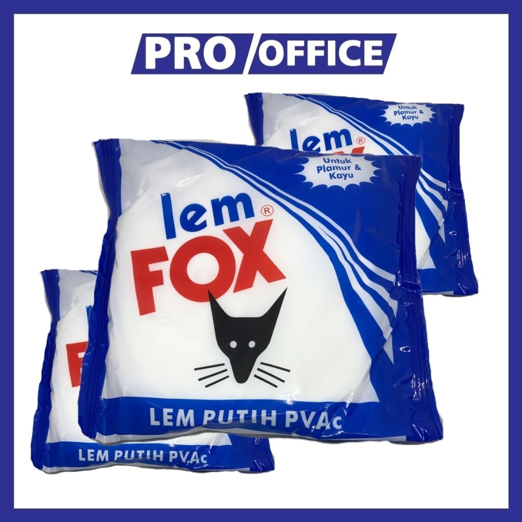 

ProOffice - Lem Fox Putih PVAc 350gr Plastik | Lem Serbaguna Kertas & Kayu