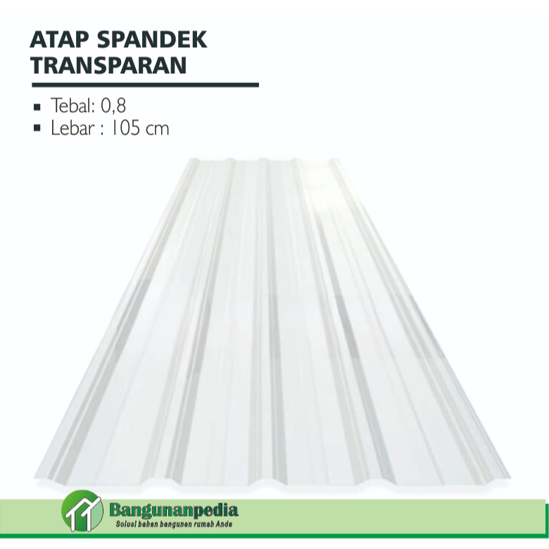 ATAP SPANDEK TRANSPARAN 105 CM / ATAP KANOPI TRANSPARAN