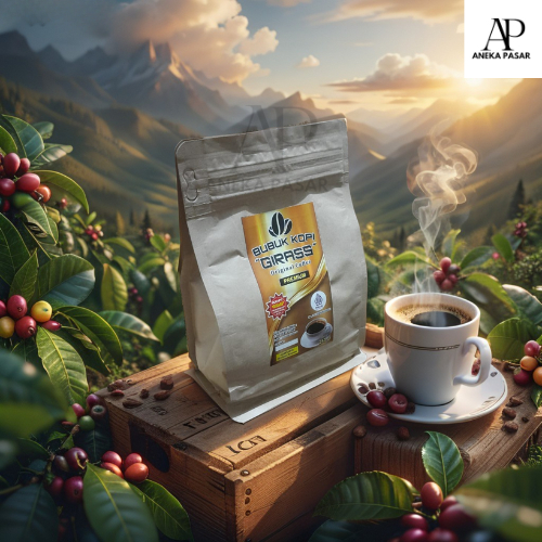 

Bubuk Kopi GIRASS Premium 100% Original Coffee, Rasa Kuat & Aroma Harum 250gr