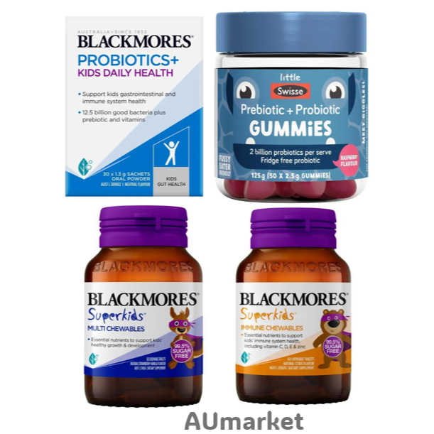 Swisse Kids Multivitamin Multi Vitamin Immune Gummy Vitamin C Probiotic + Prebiotic  Gummies Isi 45/