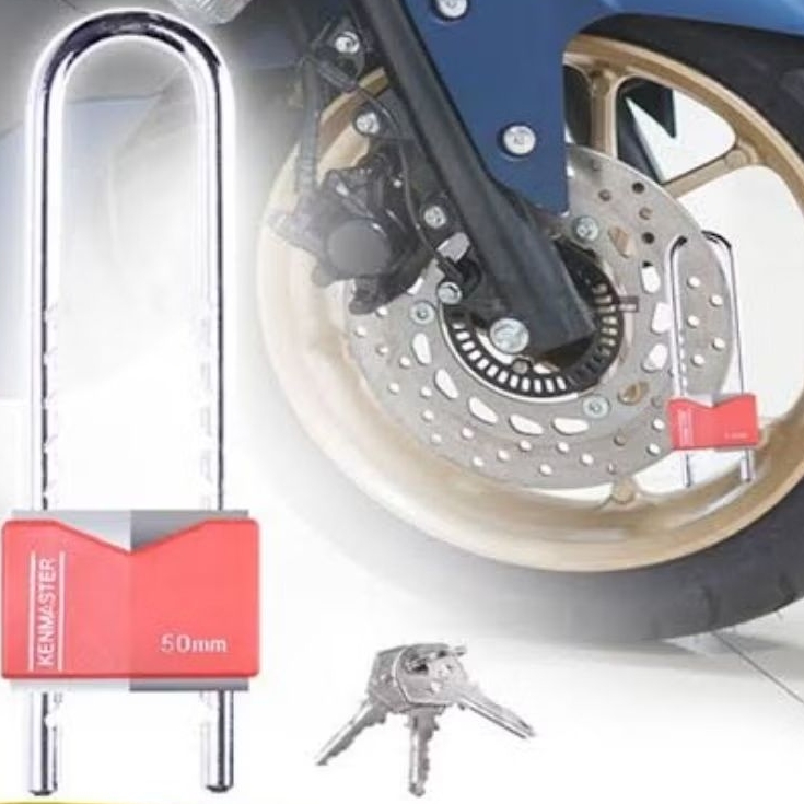 Kunci gembok motor universal gembok roda.ban sepeda motor kokoh kuat anti maling