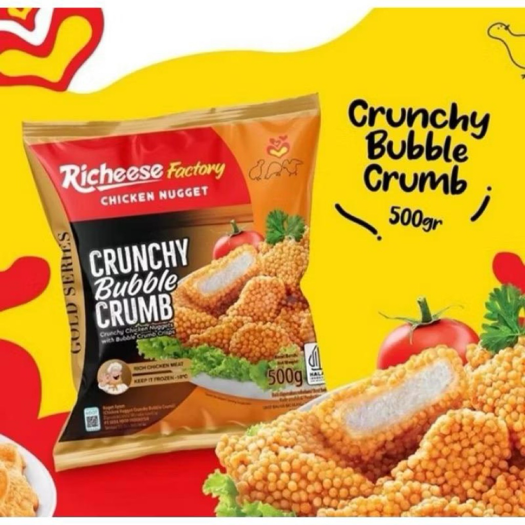 

Nuget Richeese cruncy bubble crispy 500 gram