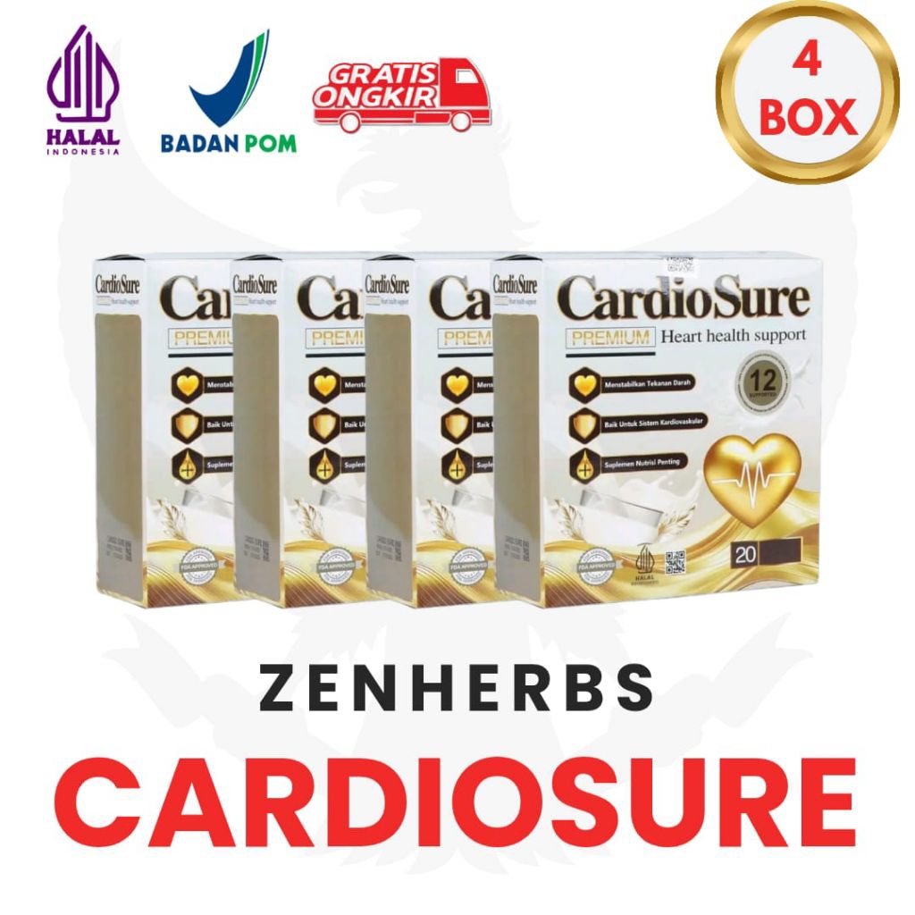 

CARDIOSURE 4 Box Milk Susu Premium Asli Mengobati Hipertensi Jantung, Strok, Kolesterol, Asam Urat