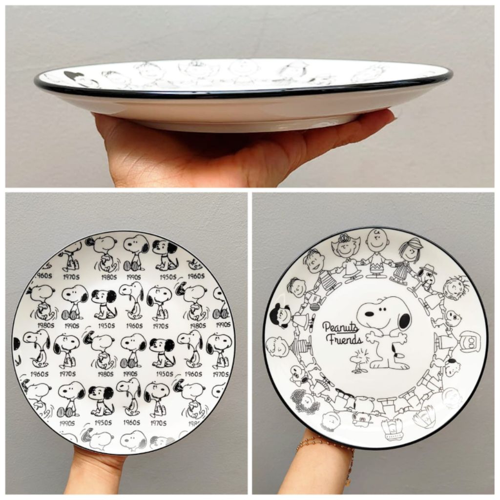 Piring makan / piring saji Snoopy bahan keramik