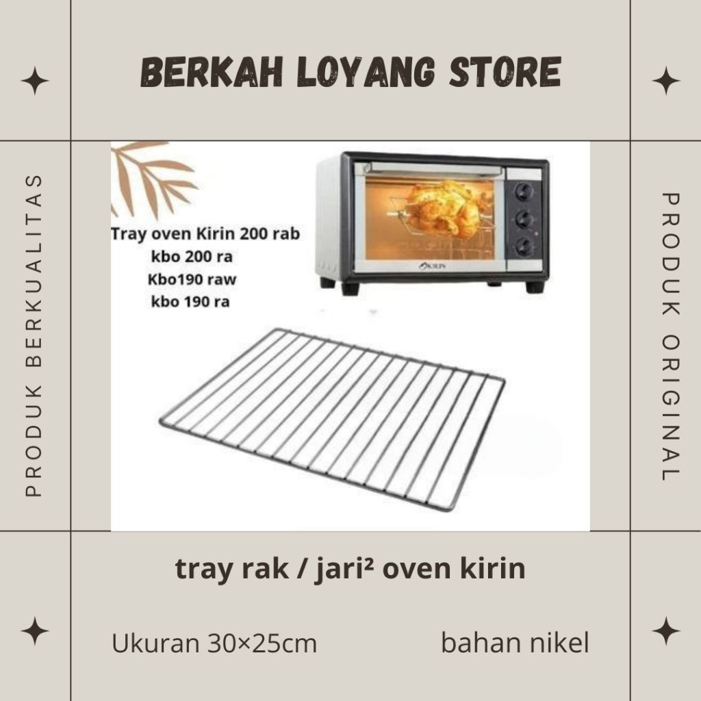 Tray Rak / Jari² Oven Kirin kbo 190 RAW / kbo 190 RA / kbo 200 RAB / kbo 200 RA