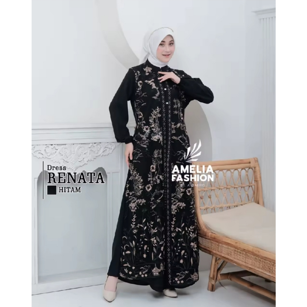 Gamis Ceruti Devita Mix Brukat Rompi Nyatu