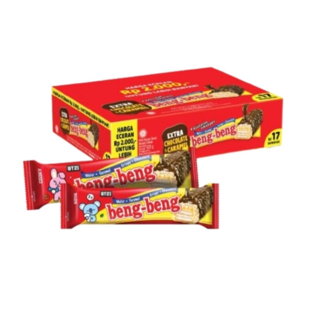 

Beng Beng wafer coklat 1 Pack Isi 17 pcs ekstra coklat, lebih murah