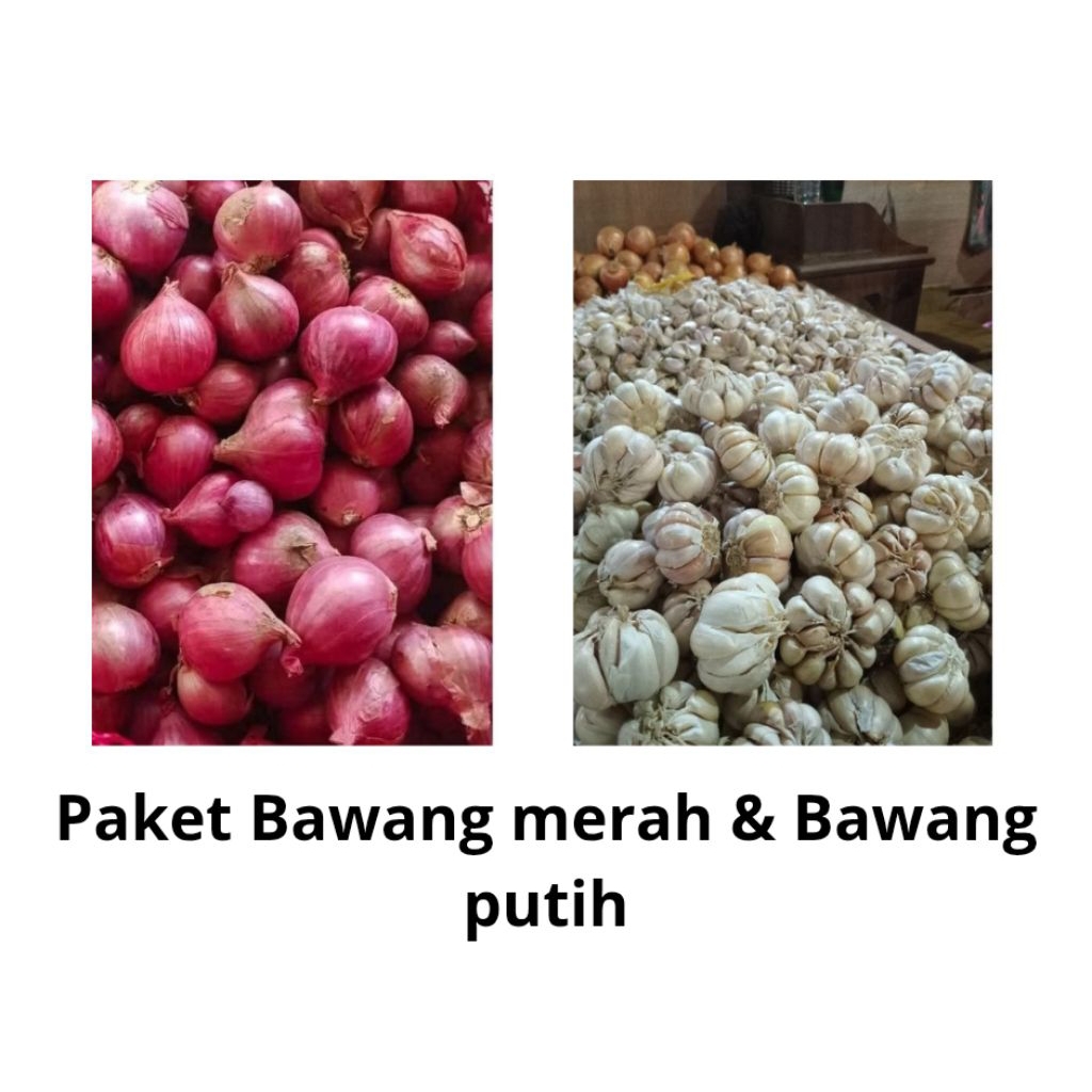 

paket bawang merah super dan bawang putih/Bawang merah/bawang putih /cabe teja kering